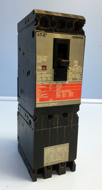 Siemens I-T-E CED63B050 50A Circuit Breaker 480/600 VAC Type CED6 ITE 50 Amp (EM0645-1)