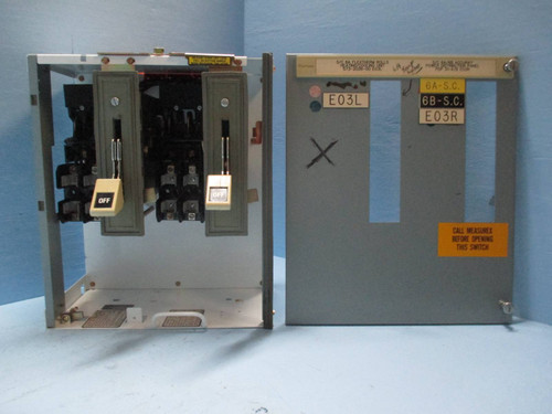 Siemens Tiastar Furnas 89 60 Amp Fused Dual Feeder 18" MCC MCCB Bucket 60A (TK0508-27)