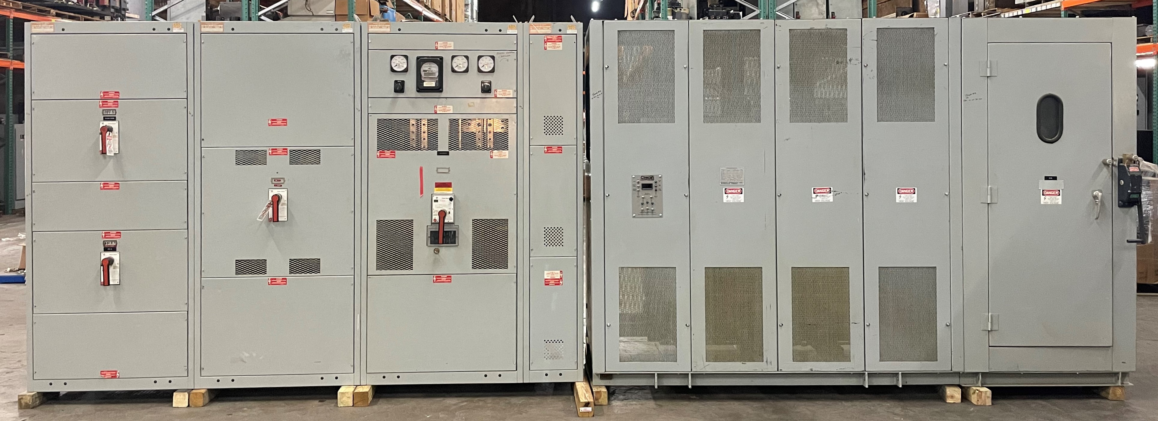 GE 13.8 kV to 480Y/277 V 4W Switchgear Lineup w 3000A Main w Branch  Breakers 480 (PM3210-1)