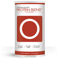 Clean protein powder blend with no added sugar personalized for Blood Type O