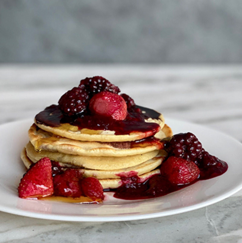 Pancakes with Berries & Elderberry Syrup | Right 4 All Types