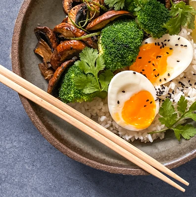 Rice Bowl With a Soft Boiled Egg Recipe | Eat Right 4 Your Type