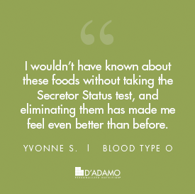 Yvonne S. - Blood Type Diet Success Story