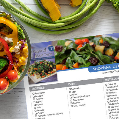 blood type diet downloadable shopping lists d adamo personalized nutrition blood type diet