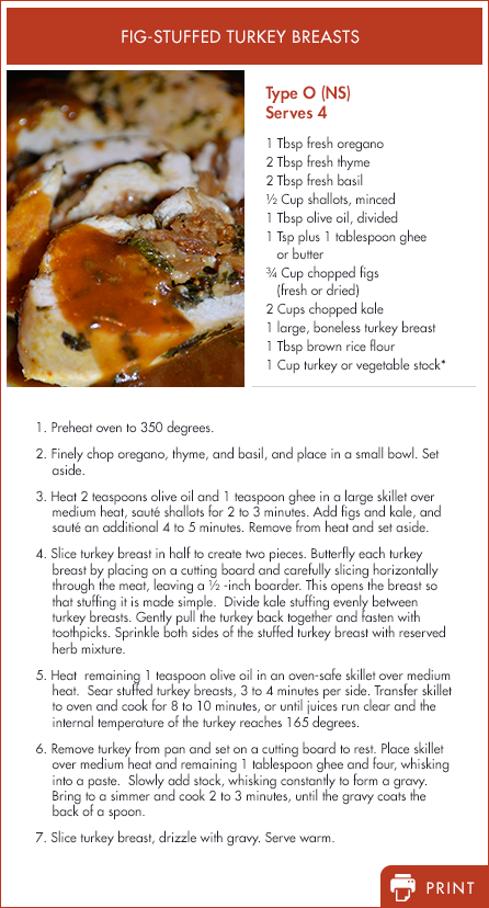 Type O - Fig Stuffed Turkey Breasts