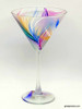 Hand-painted Fan Martini - alternate view