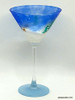 Hand-painted Winter Martini Glass