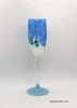 Winter hand-painted champagne flute
