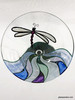 Hand-painted Dragonfly Martini - top view