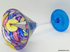 Hand-painted Sunrise Martini Glass - side view