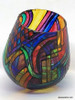 Hand-painted Brite Wobbly Wine Glass - alternate view