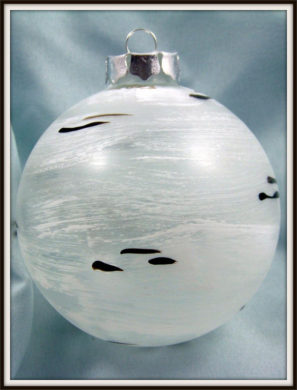 Hand-painted Birch Ornament