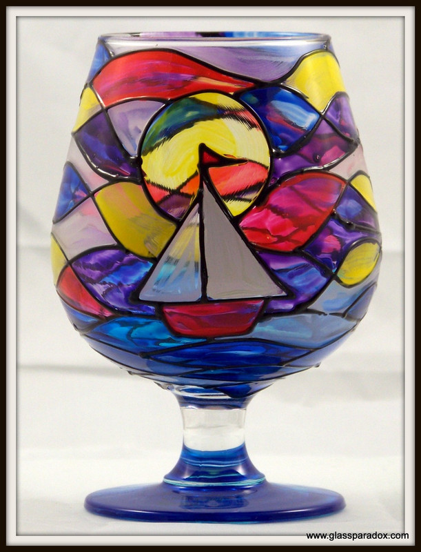 Hand-painted Sunrise Brandy