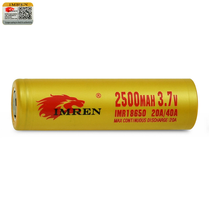 IMREN 18650 2500mAh Battery