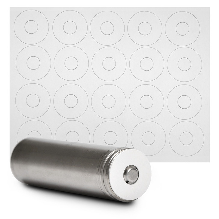 18650 Battery Terminal Insulators - 20pcs - Matte White - Button Top Paper