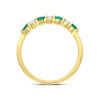 18ct Yellow Gold Emerald & Diamond Bar-Set Eternity Ring