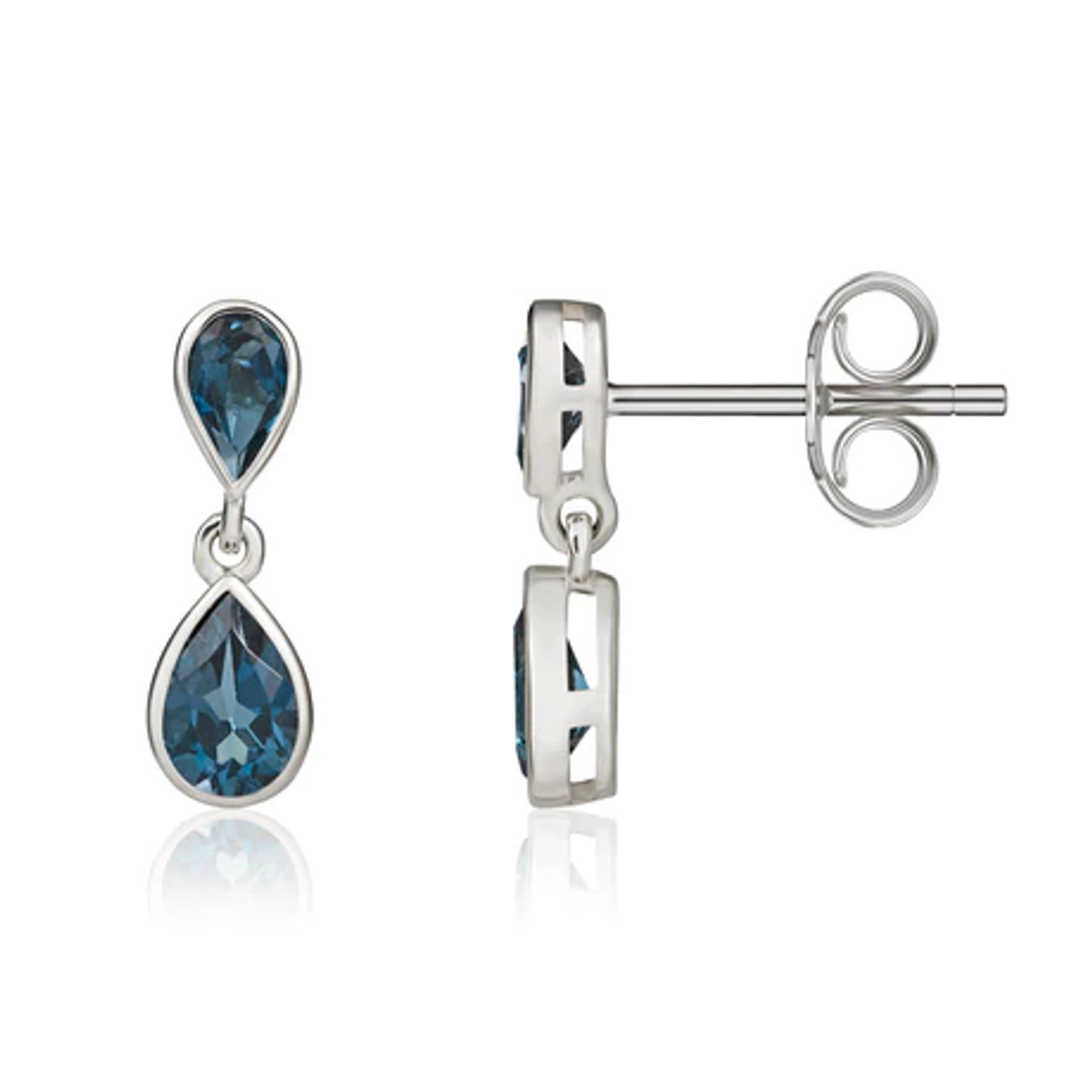 white gold london blue topaz earrings