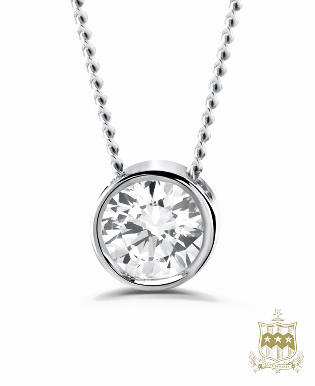 Summer Wind: Bezel Set Diamond Necklace Options