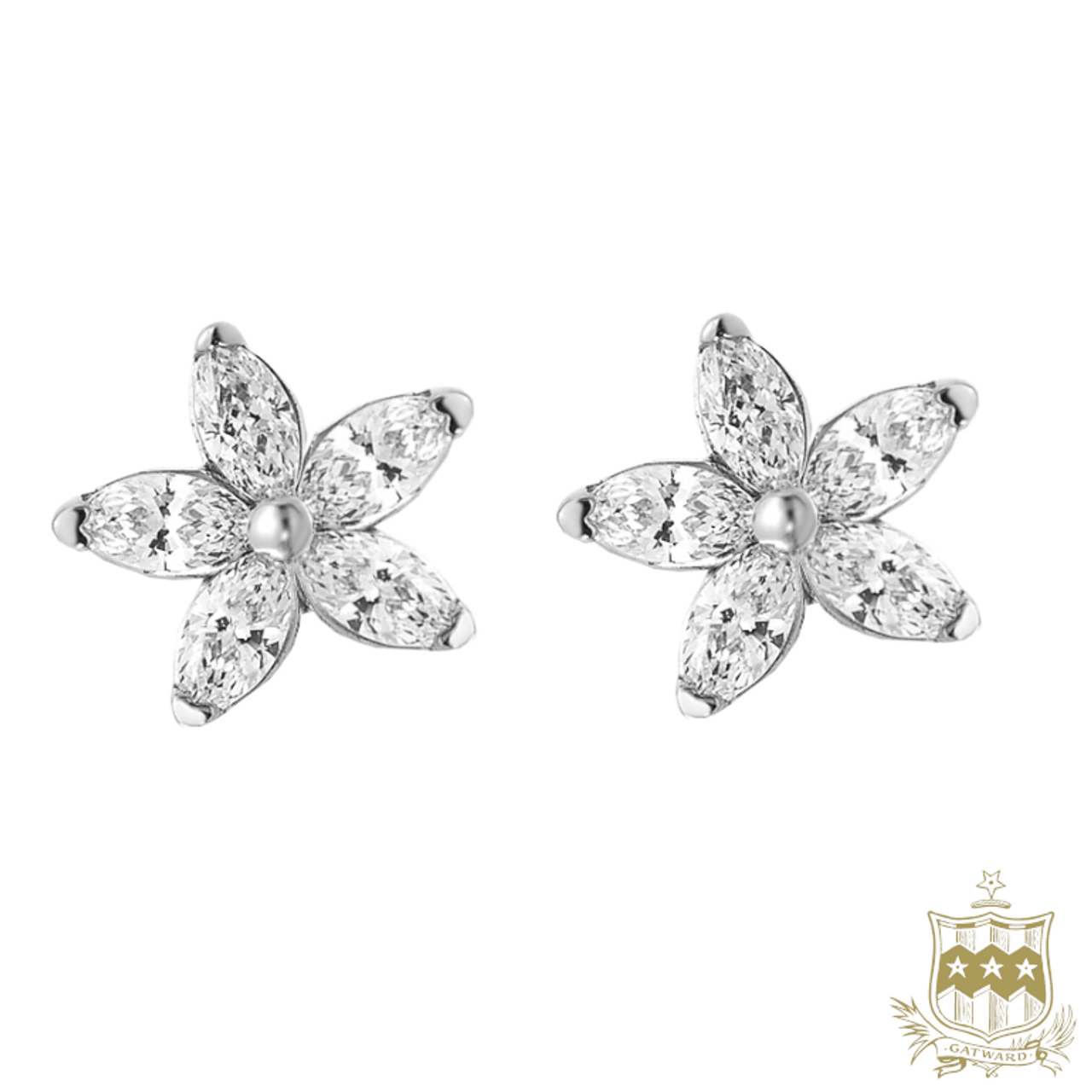 18K WHITE GOLD PRINCESS FLOWER THREE STATION DIAMOND DROP EARRINGS -  Roberto Coin - North America