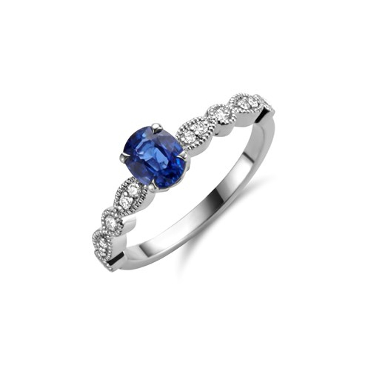 Dew 3mm / Teal Sapphire Ring - Nesting Wedding Band – Fitzgerald Jewelry