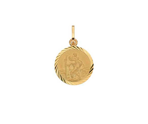 9ct Yellow Gold 13mm St. Christopher