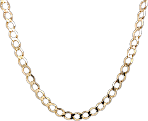 Pre-Loved 9ct Yellow Gold 18"Beveled Curb Link Chain 