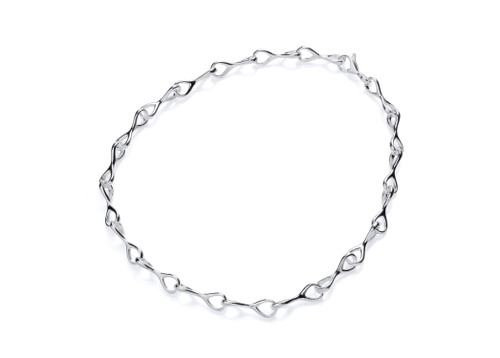 Silver Infinity Link 42cm Necklace