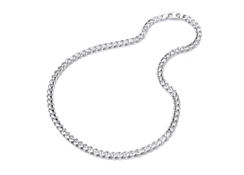 Silver 50cm Curb Link Chain