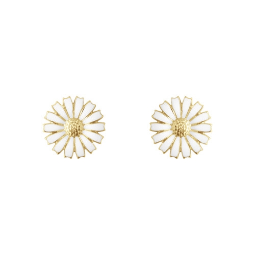 Georg Jensen Silver & Gold Plate Daisy Stud Earrings