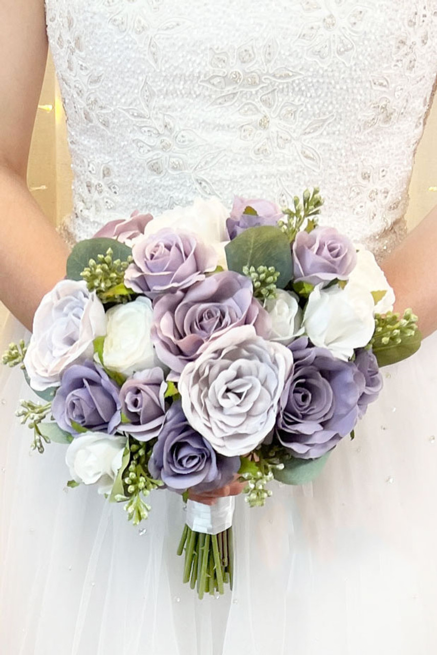 LILAC & DUSTY PLUM Wedding Flower Package | Wedding Bouquets & Wedding Decor