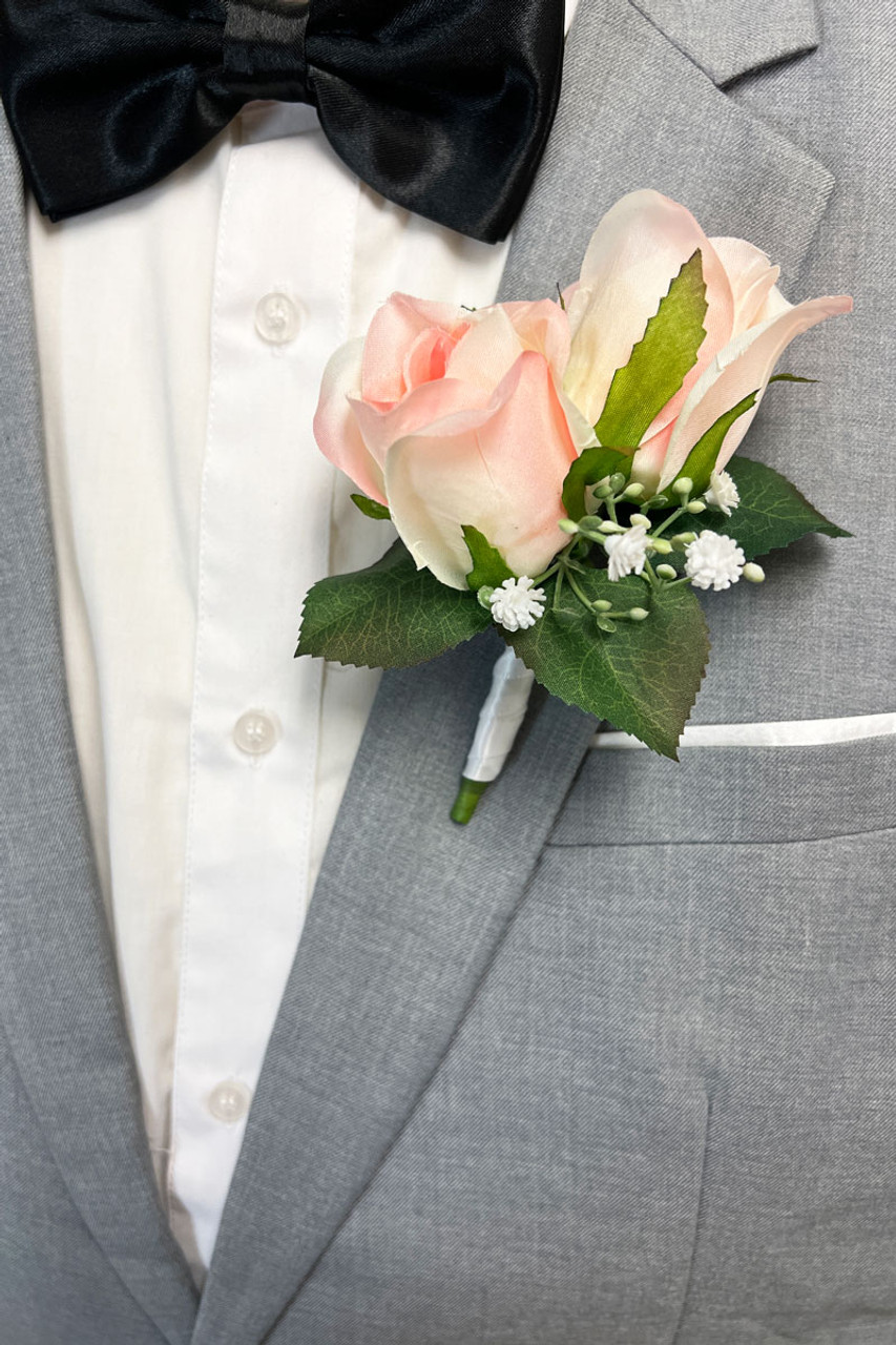 pink boutonniere