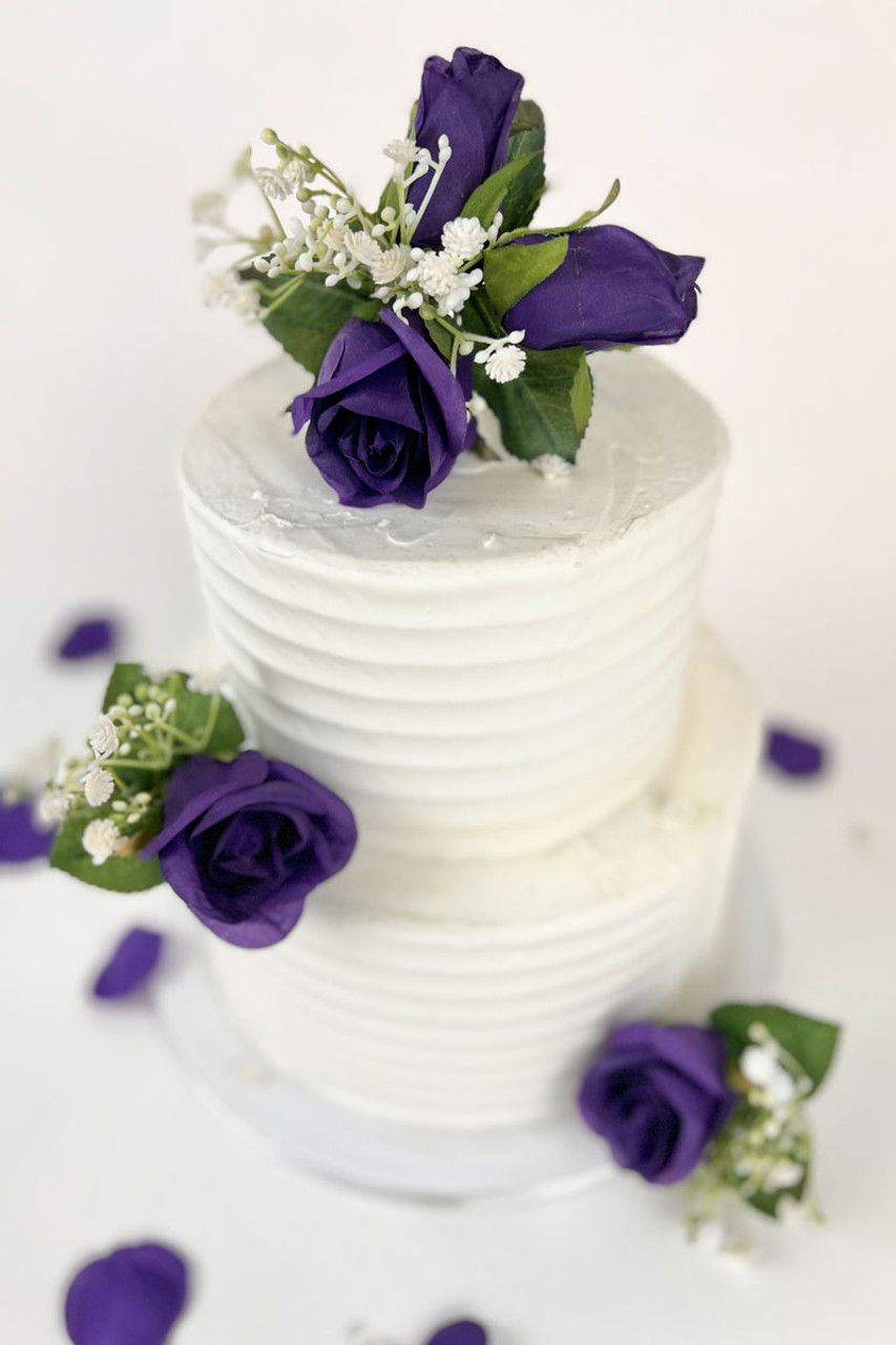 Blue and Purple Wedding Cakes
