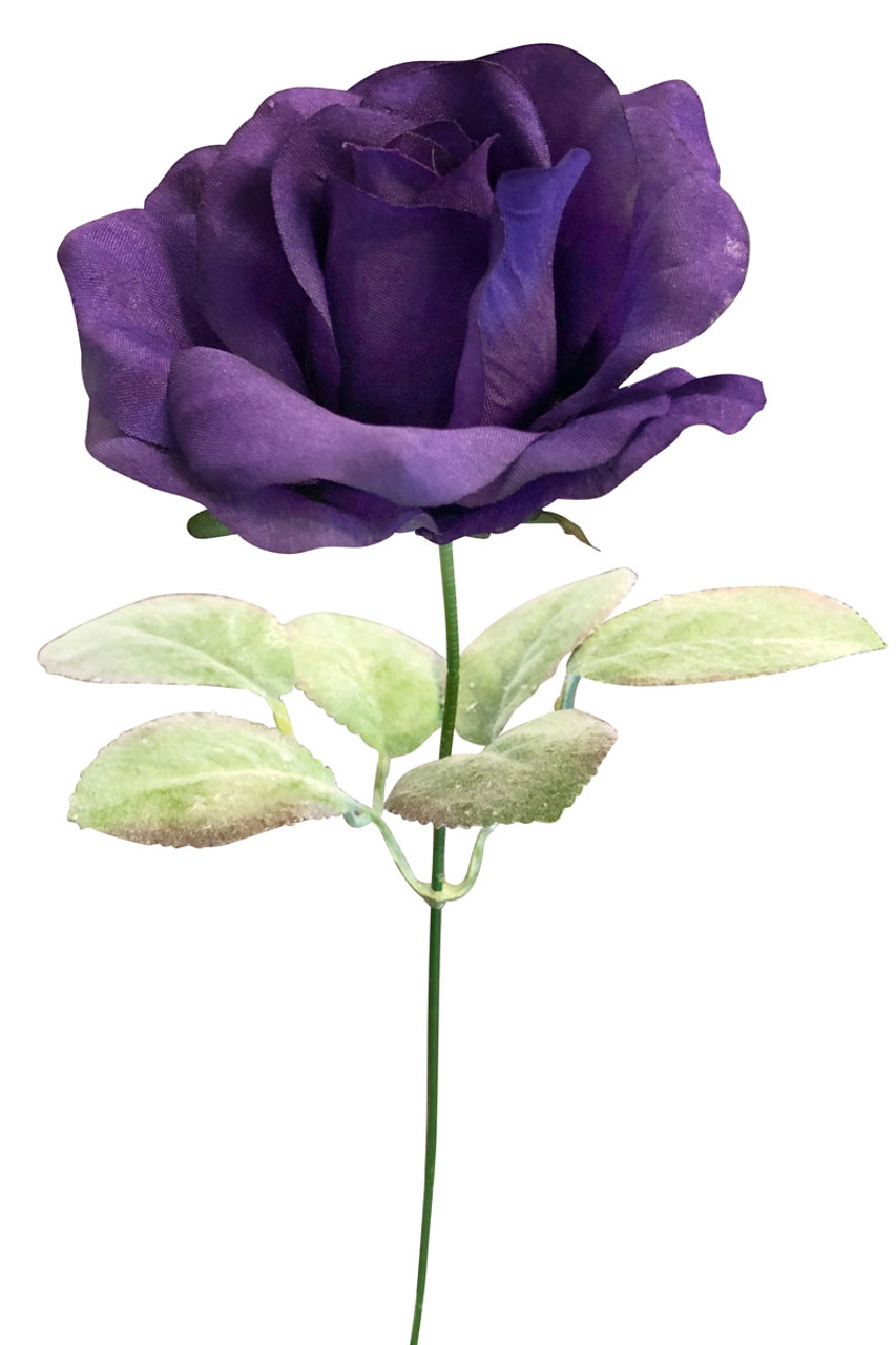 Purple Rose Stem, Artificial Flowers, Fake Roses, Silk Roses, Faux  Flowers