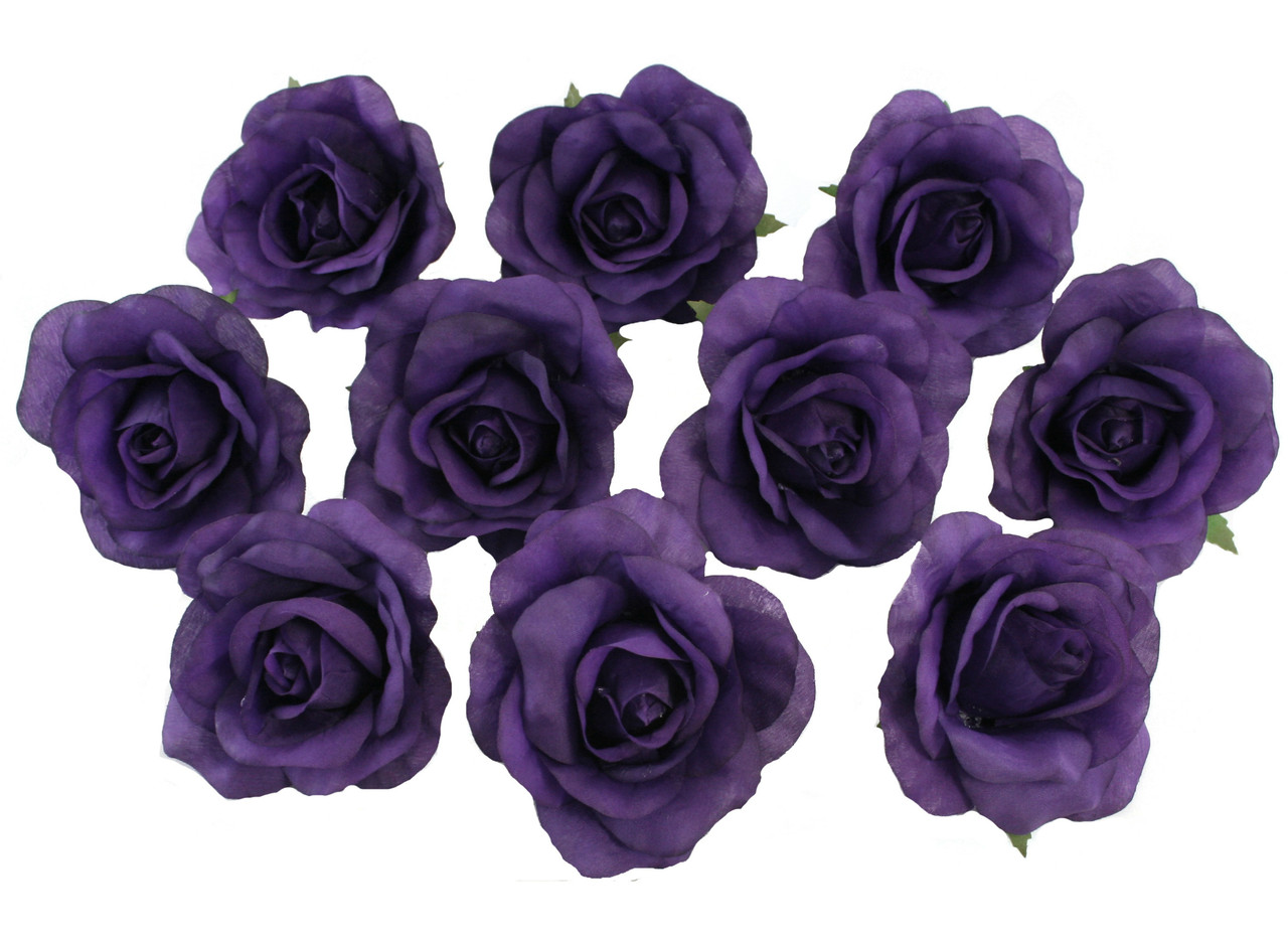Purple Rose Heads | Artificial Flowers | Wedding ...
