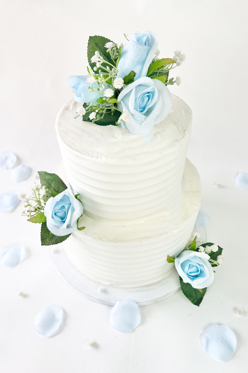 Simple sky blue cake - YouTube