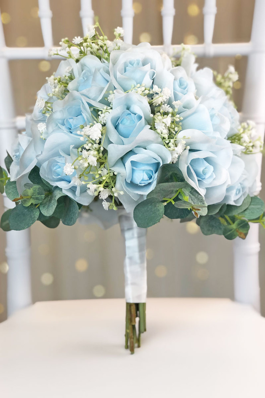 blue rose flowers bouquet