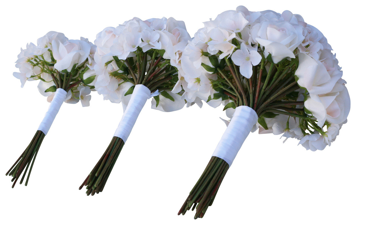 6 Wedding Bridal Bouquet Holder Handles With 6 White Lace Flower Holders  Free Shipping