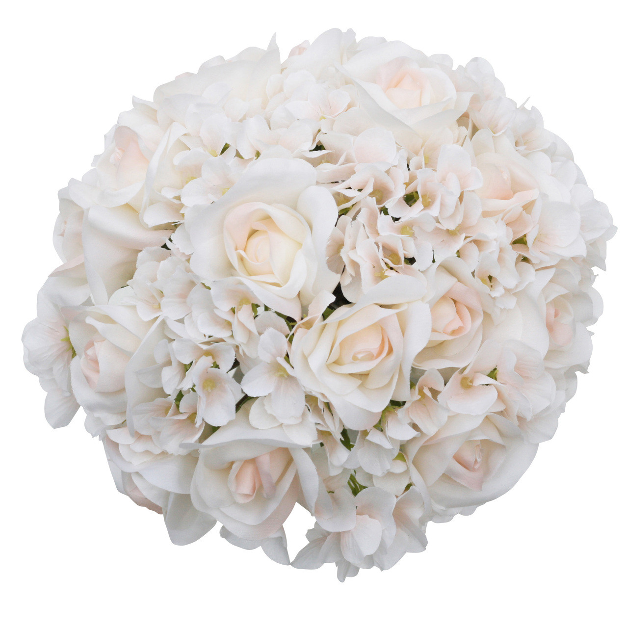Blush Rose Hydrangea Silk Bridal Bouquet Fake Wedding Flowers