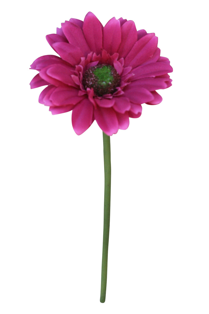 Fuchsia Hot Pink Fake Flower Artificial Daisy | 10 Tall x 3.5 bloom (1  stem)