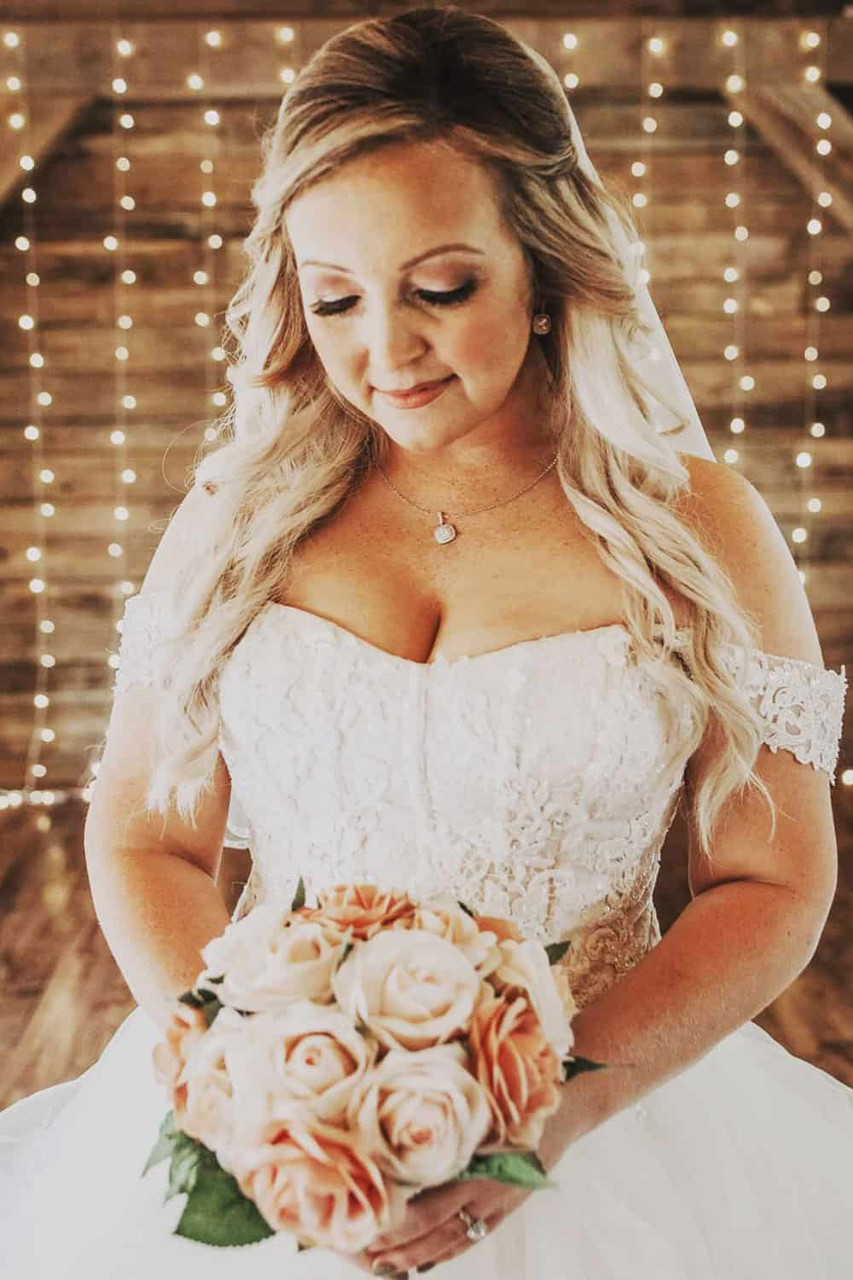 Champagne Blush Silk Bridal Bouquet | TheBridesBouquet