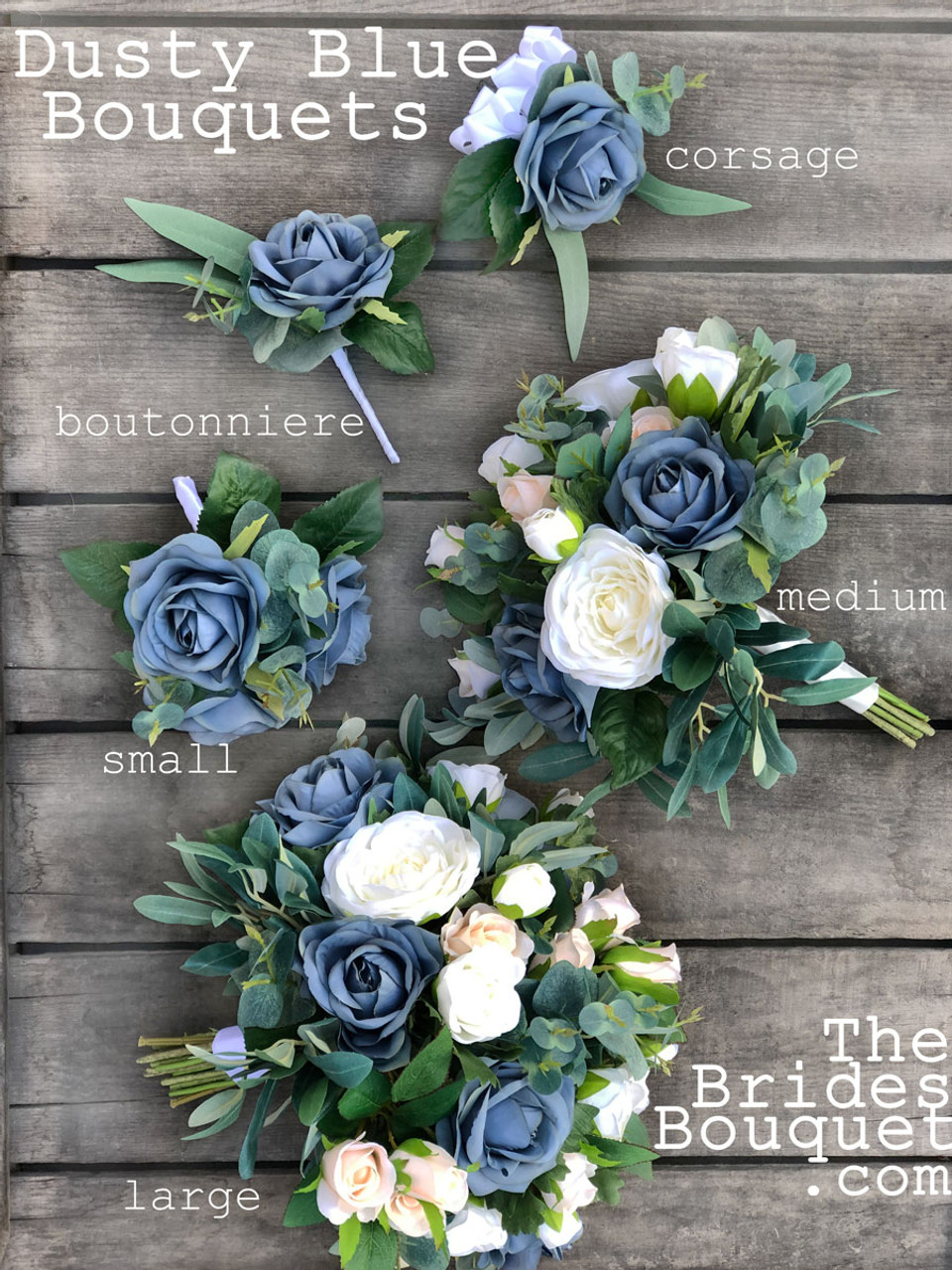 blue wedding bouquet