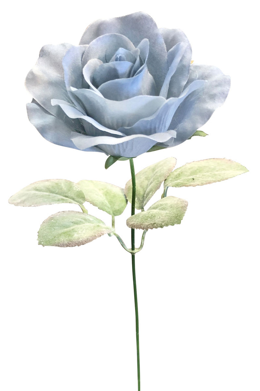 DUSTY BLUE Rose Stem | Artificial Flowers | Fake Roses | Silk Roses | Faux  Flowers | Flowers in Bulk (1 stem)