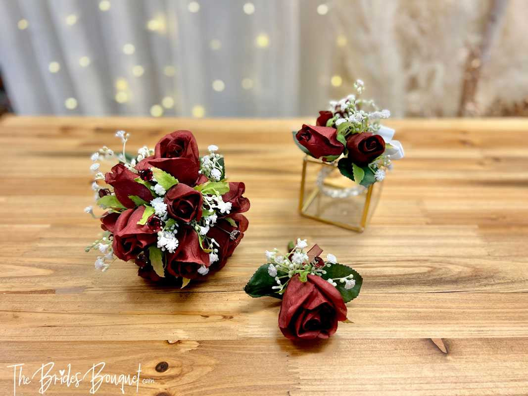 Gorgeous Burgundy Prom Corsage | TheBridesBouquet Gorgeous Burgundy Prom Corsage | TheBridesBouquet