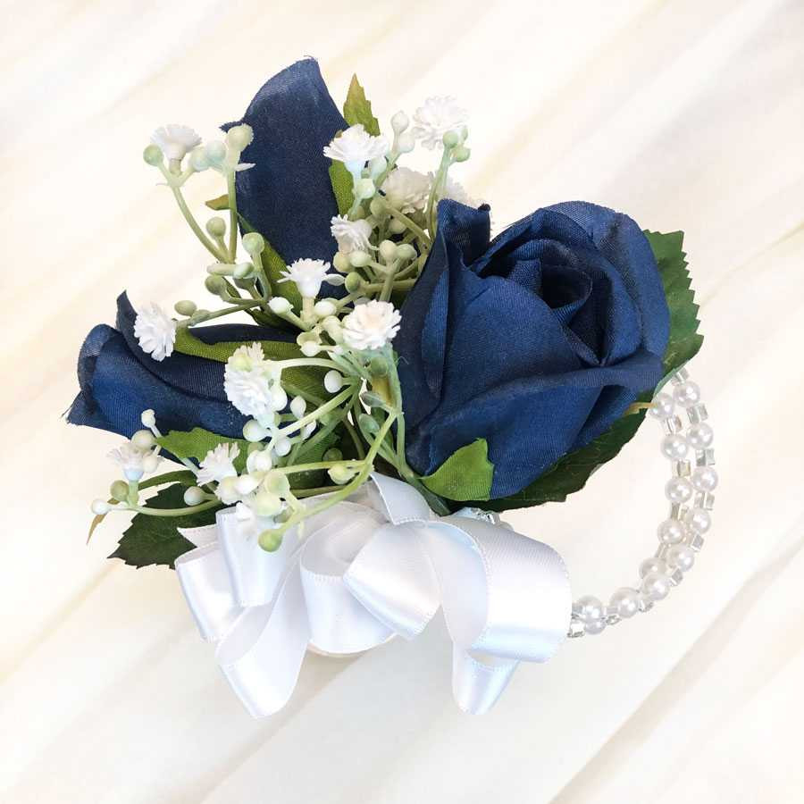 corsage for dark blue dress Matching Ribbon Corsage and Boutonniere – Washday Floral