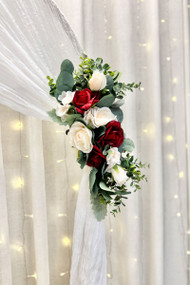 Red and Ivory Floral Swag - Small - TheBridesBouquet