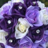 purple flower wedding bouquet