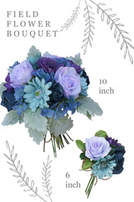 purple flower wedding bouquet