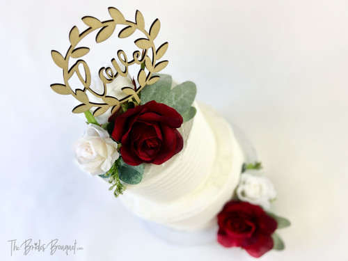 Barely Frosted Cake with Fresh Florals — Vanilla Pod