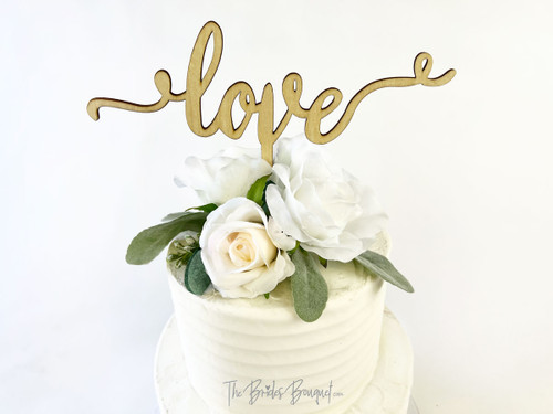 Floral Monogram Cake Topper
