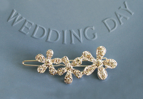 3 pcs FLOWER Flatback Style Rhinestone Embellishment Beach Bridal Wedding  Accessories Invitations Crystal Bouquet Hair Clip Jewelry Button Brooch 